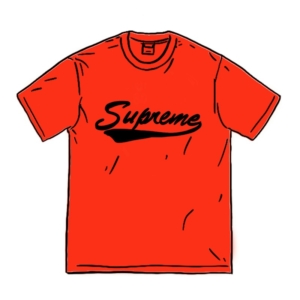 Supreme Intarsia Script S/S Top Rood