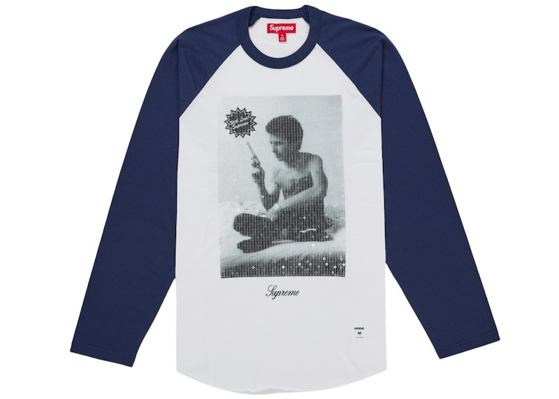 Supreme Larry Clark Sequin Raglan L/ Top Blauw