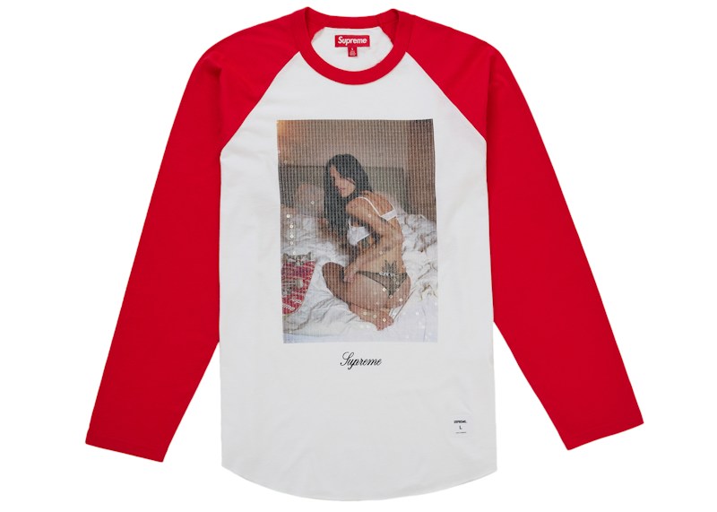 Supreme Larry Clark Sequin Raglan L/S Top Rood