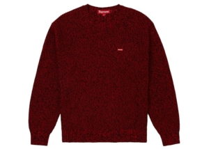 Supreme Mélange Rib Knit Sweater Rood
