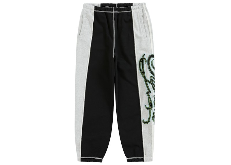 Supreme Paneled Script Sweatpant Zwart