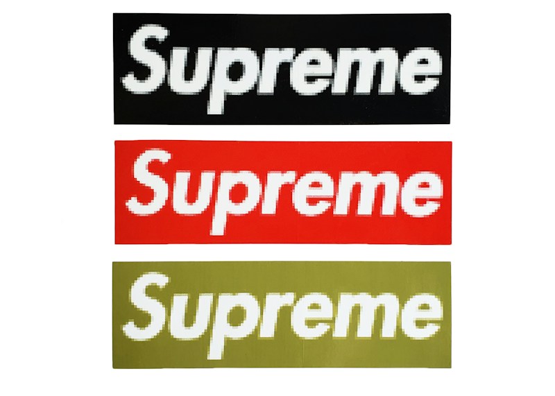 Supreme Pixelated Box Logo Sticker Set