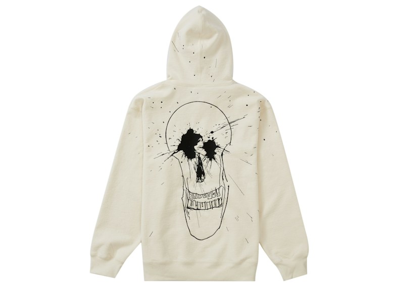 Supreme Ralph Steadman Skull Hooded Sweatshirt Natural