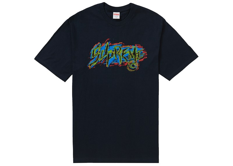 Supreme Scratch Tee Blauw