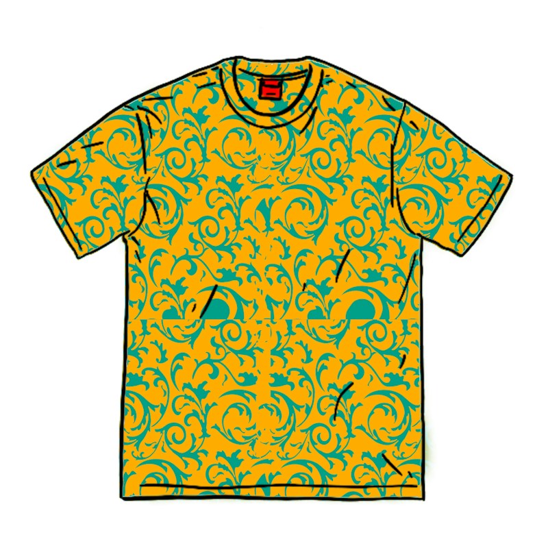 Supreme Small Box Tee Floral Turquoise