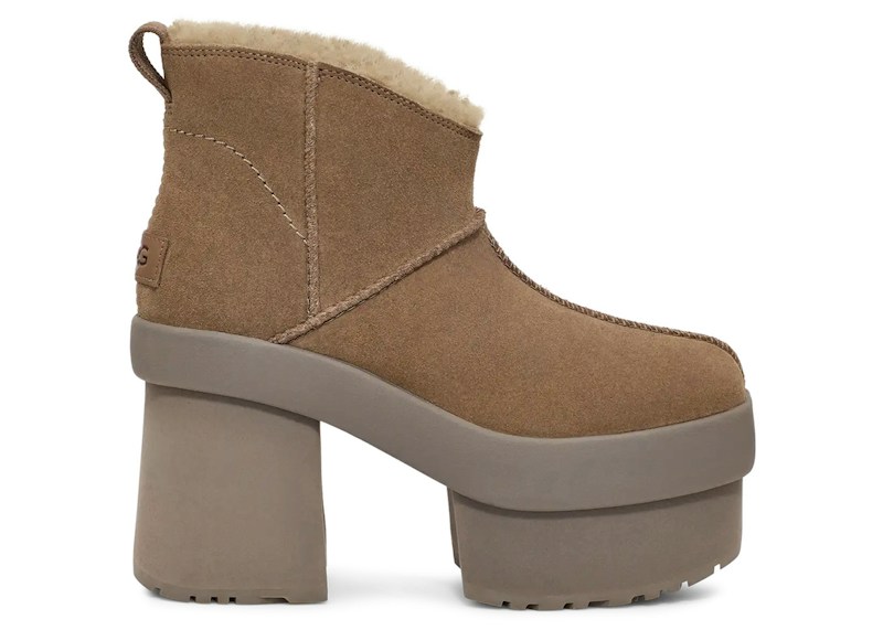 UGG New Heights Platform Mini Boot Hickory Chicory
