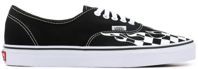 Vans Authentic Checker Flame Zwart
