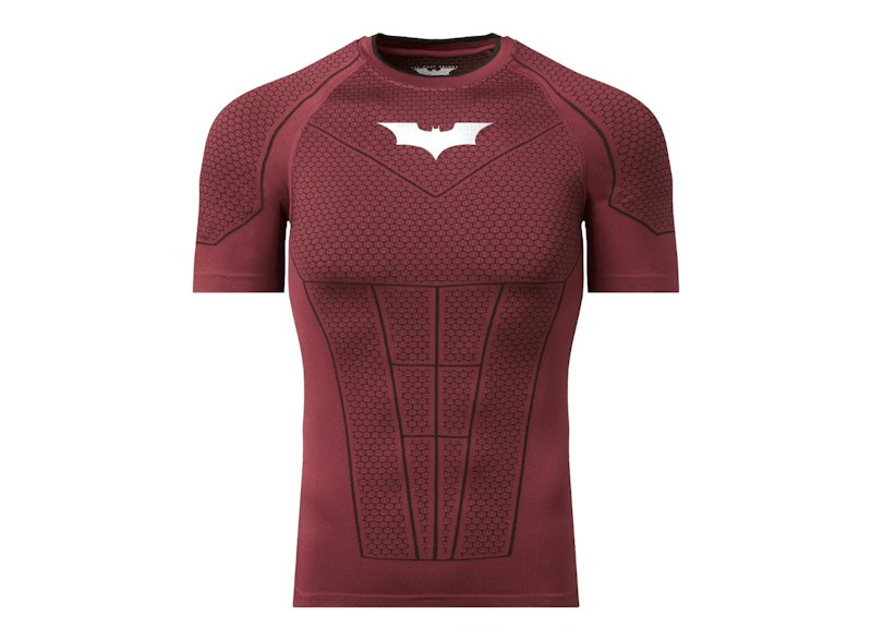 YoungLA x Batman Compression Tee Burgundy Rood