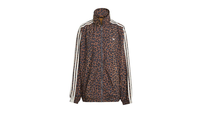 adidas Women’ Leopard Firebird Oversized Tracktop Multicolor