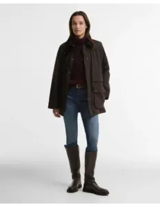 Barbour Modern Border Wax Jacket Dames Rustic/muted