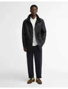 Barbour Modern Powell Wax Jacket Blauw