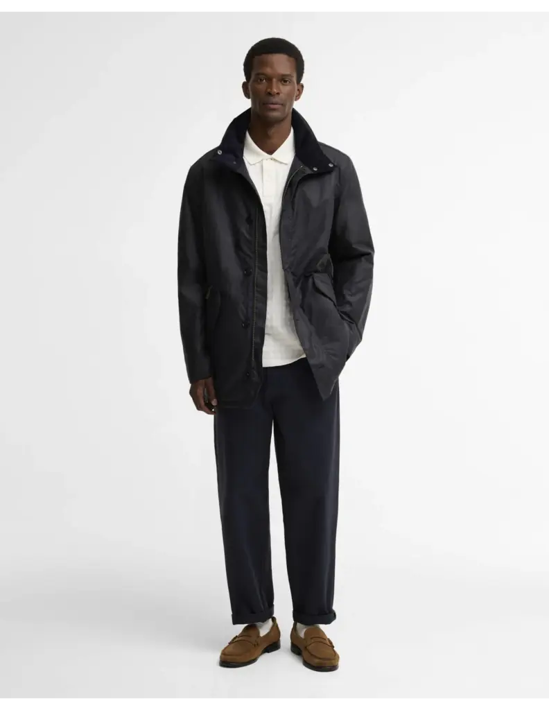 Barbour Modern Powell Wax Jacket Blauw