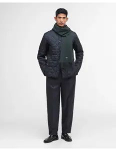 Barbour Plain Lambswool Scarf Groen