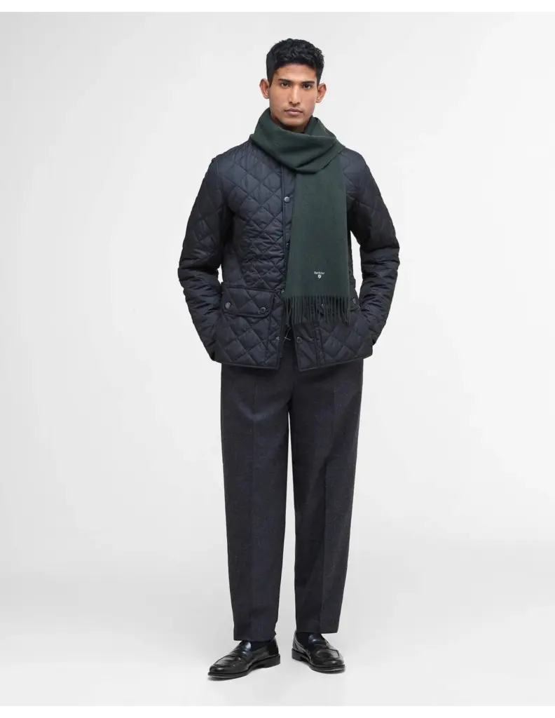 Barbour Plain Lambswool Scarf Groen