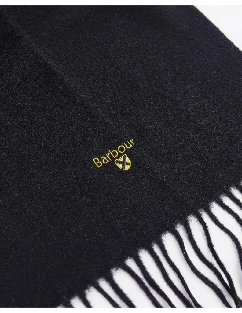 Barbour Plain Lambswool Scarf Zwart