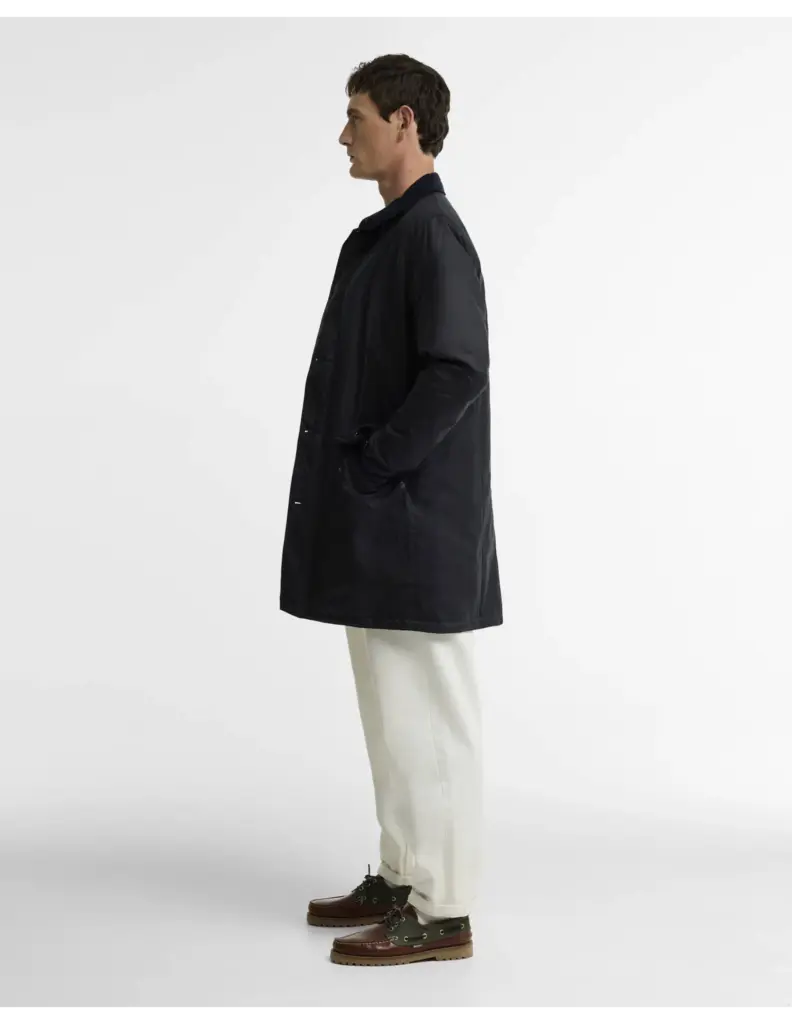 Barbour Waxed Mac Marineblauw