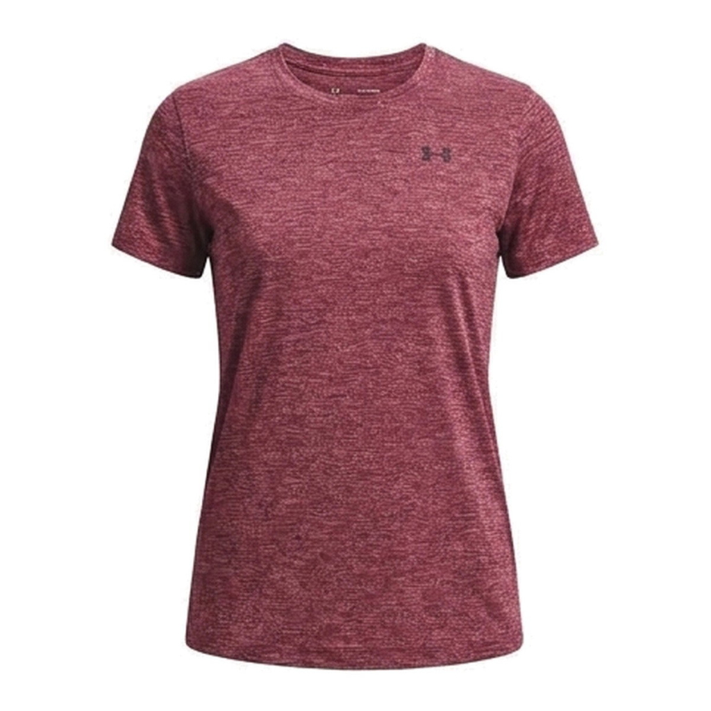 Under Armour Tech Twist Short Sleeve Dames Wijnrood