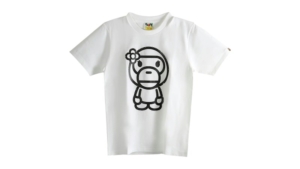 BAPE Women’ Crystal Stone Big Baby Lisa Tee Wht Wit