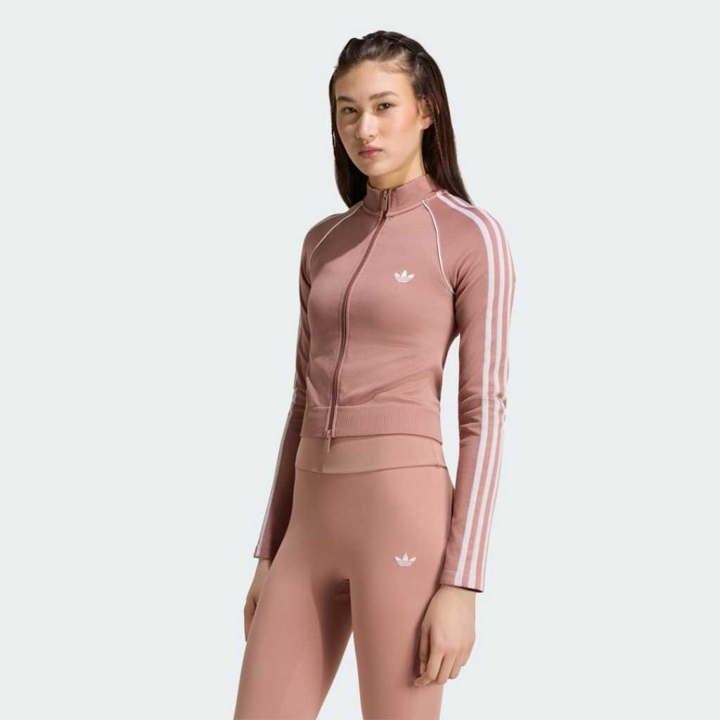 ESSENTIALS 3 STRIPES NAADLOOS SPORTJACK Warm Clay