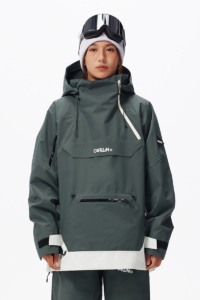 Ace Women’s 3L Insulated Pullover Snowboard Jacket City Groen