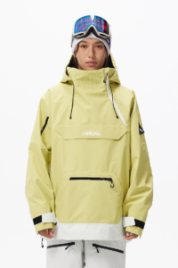 Ace Women’ 3L Insulated Pullover Snowboard Jacket Matte Geel